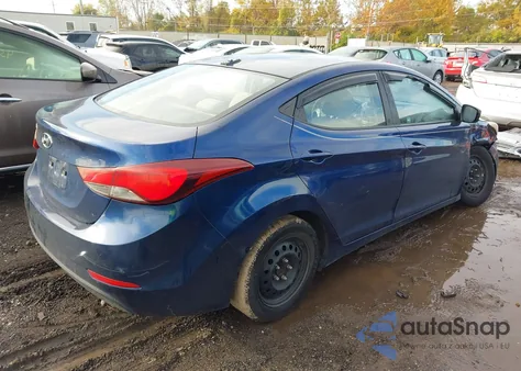 2016 Hyundai Elantra Se из США, поврежденный, VIN 5NPDH4AE6GH712506